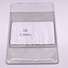 Heavy Duty Vinyl Pocket Protector with Horizontal ID Card Badge Holder