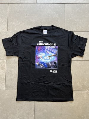 Vintage 90s JAVA Sun Microsystems Computer Tech Software Promo Company Shirt L