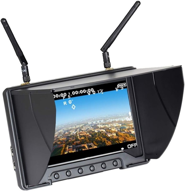 RC801 Black Pearl 7” FPV Diversity Monitor w/ DVR HDMI SMA for Drone & FPV Racin