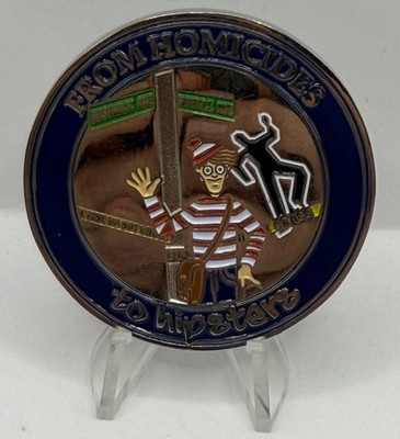 NYPD 83rd Precinct Bushwick Challenge Coin From Homicides to Hipsters Waldo