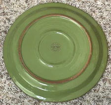 SAFFRON SAGE Set of 2 Dinner Plates 10 7/8" Cucina Fresca Vietri Italy Yellow