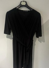 Boohoo Maternity Dress, Size 16, Black, Midi Casual Dress, VGC 🍃charity 🍃