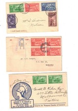 NEW ZEALAND 1936 COMMERCE Issue on Covers,cds NELSON etc (5 Covers)