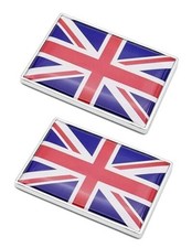 2 Pcs 3D UK British Flag Metal Car Stickers Chrome Decals,2.3 x 1.6 Inch Metal