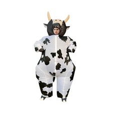Inflatable Cow Costume Blow up Costume for Cosplay Party Festival Halloween P...