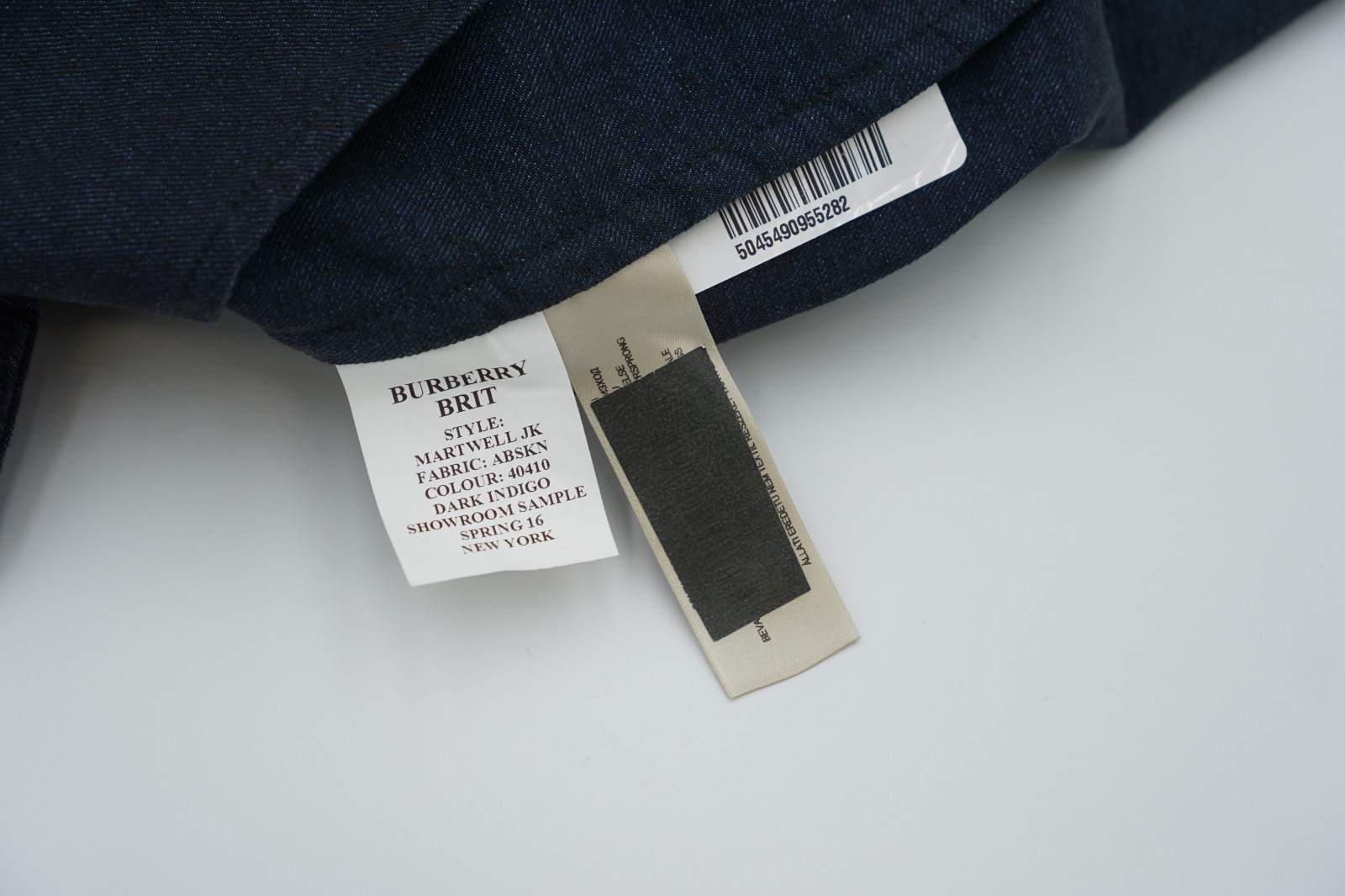 Burberry Brit Blazer Dark Indigo Martwell Unlined Cotton Size US40 image 3