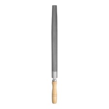 12" Half Round Medium Cut Thin File Double Teeth with Wood Handle