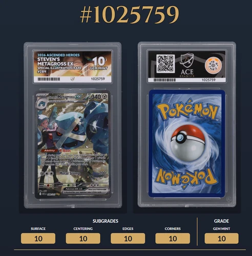 Steven's Metagross ex - 289/217 - ACE 10 Perfect Subs