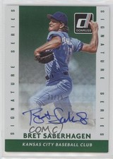 2015 Panini Donruss Signature Series Green 21/25 Bret Saberhagen #71 Auto uk2