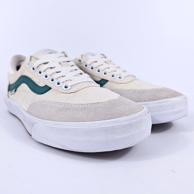 Vans Gilbert Crockett Pro Mens 7.5 WaffleCup UltraCush Skate Shoes Cream Teal