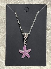 Starfish Beach Whimsical Charm Pendant Silver Fashion Boho Necklace 18