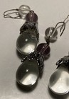5 Glass Teardrop Fruit Crystal Czech French Dangle Purple Round Bead Lamp Drops — photo 5