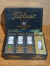 Titleist Tour Distance 90 - 9 balls + 2 Strata Tour. 11 vintage Golf Balls