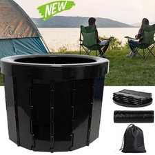 Portable Folding Car Toilet Outdoor Travel Emergency Toilet Camping Black ！
