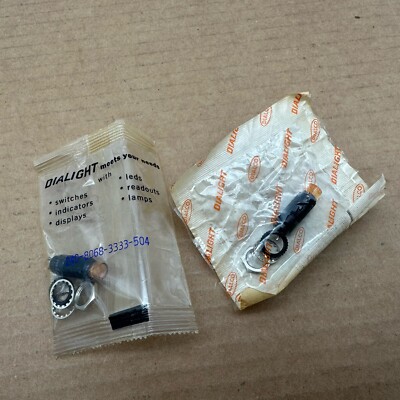 QTY 2 NEW OLD STOCK! DIALCO AMBER 5V PANNEL MOUNT INDICATORS 249-8068-3333-504