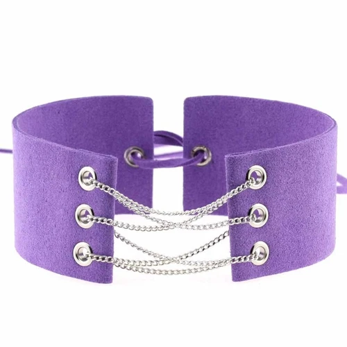 Gothic Samt breit mit Kette Choker Halskette Punk verstellbar Halsband Zubehör - Bild 41 von 55