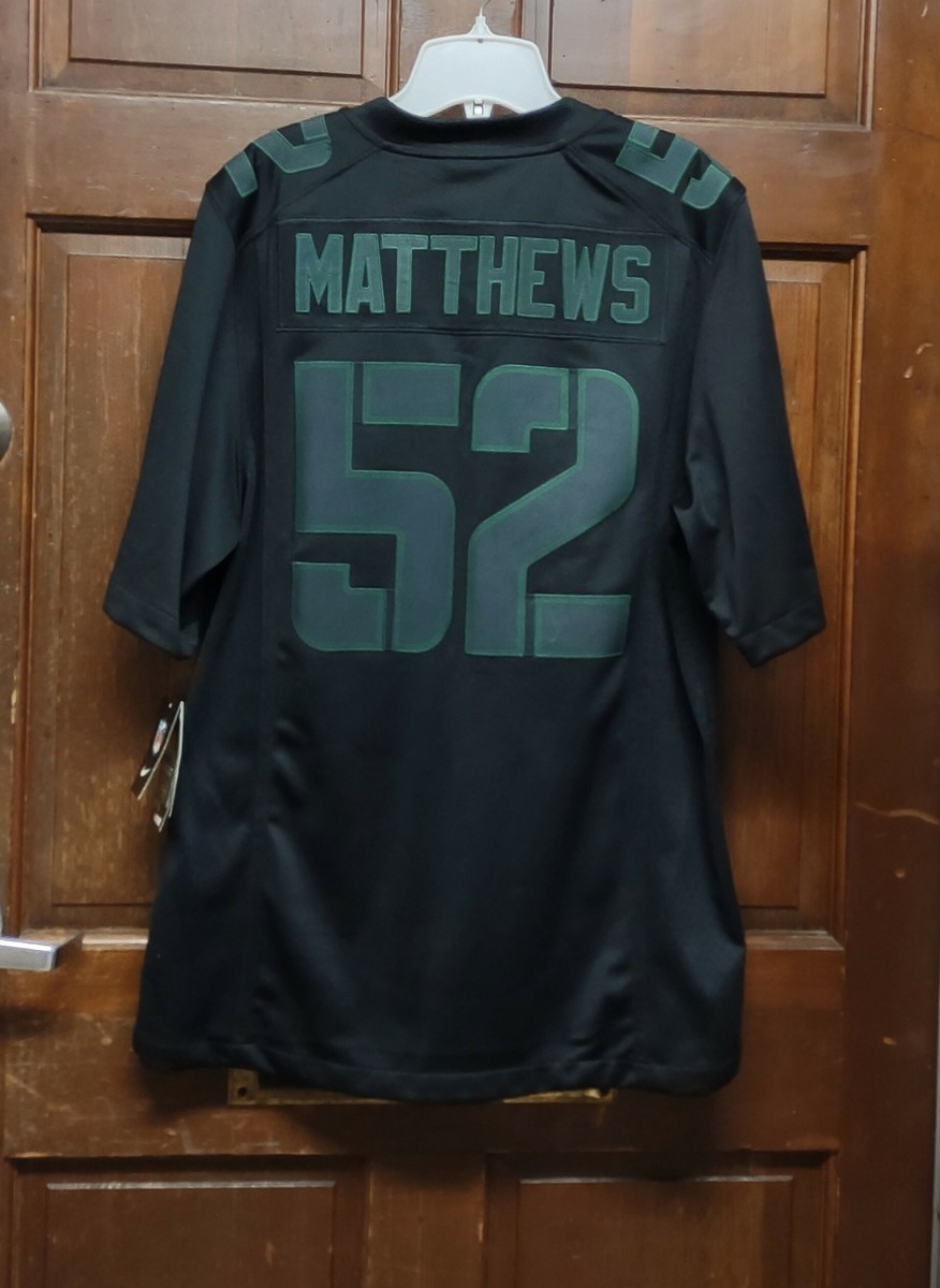 Nike On Field CLAY MATTHEWS Green Bay Packers #52 Black
