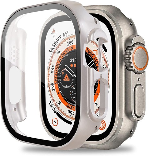 Housse pour Apple Watch Ultra 2/Ultra 49mm verre de protection étui housse film blindé 9H - Photo 5 sur 12