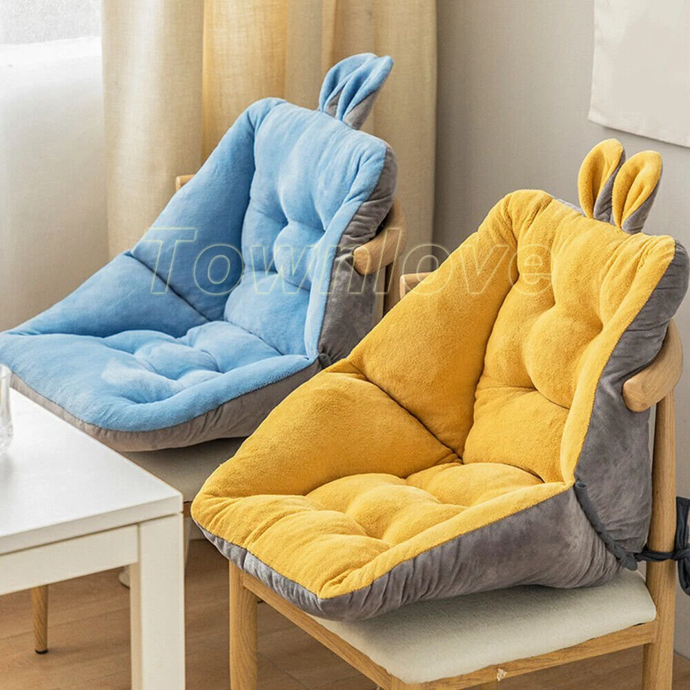 One-Piece Folding Back and Seat Cushion Fleece Warm Chair Pad Semi-Enclosed  Home