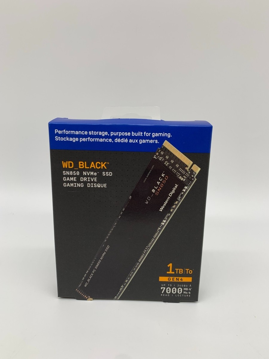 WD Black SN850 M.2 NVMe SSD, PCIe Gen 4.0, 1TB (WDBAUY0010BNC-WRSN
