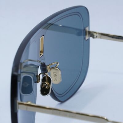 Dior ULTRADIOR MU B0B0 BRAND NEW Sunglasses Gold Blue Unisex Mask Christian Dior UltraDior MU Blue Gold Shield B0B0 Sunglasses  main image 3