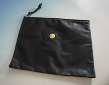 Borsa da bagno vintage Fendi borsa da bagno borsa da bagno nera opaca (0222-009)