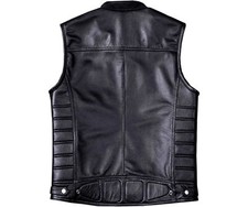 Swat Style Padded Leather Vest Men Motorcycle Biker Tactical Concealed Carry
