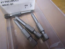 (4) #1Phillips 1/4"Hex 1-5/16"OAL Extra Hard Power Bit