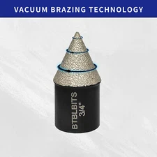 3/4" Diamond Beveling Chamfer Bit Milling Cone Ceramic Tile Granite Countersink
