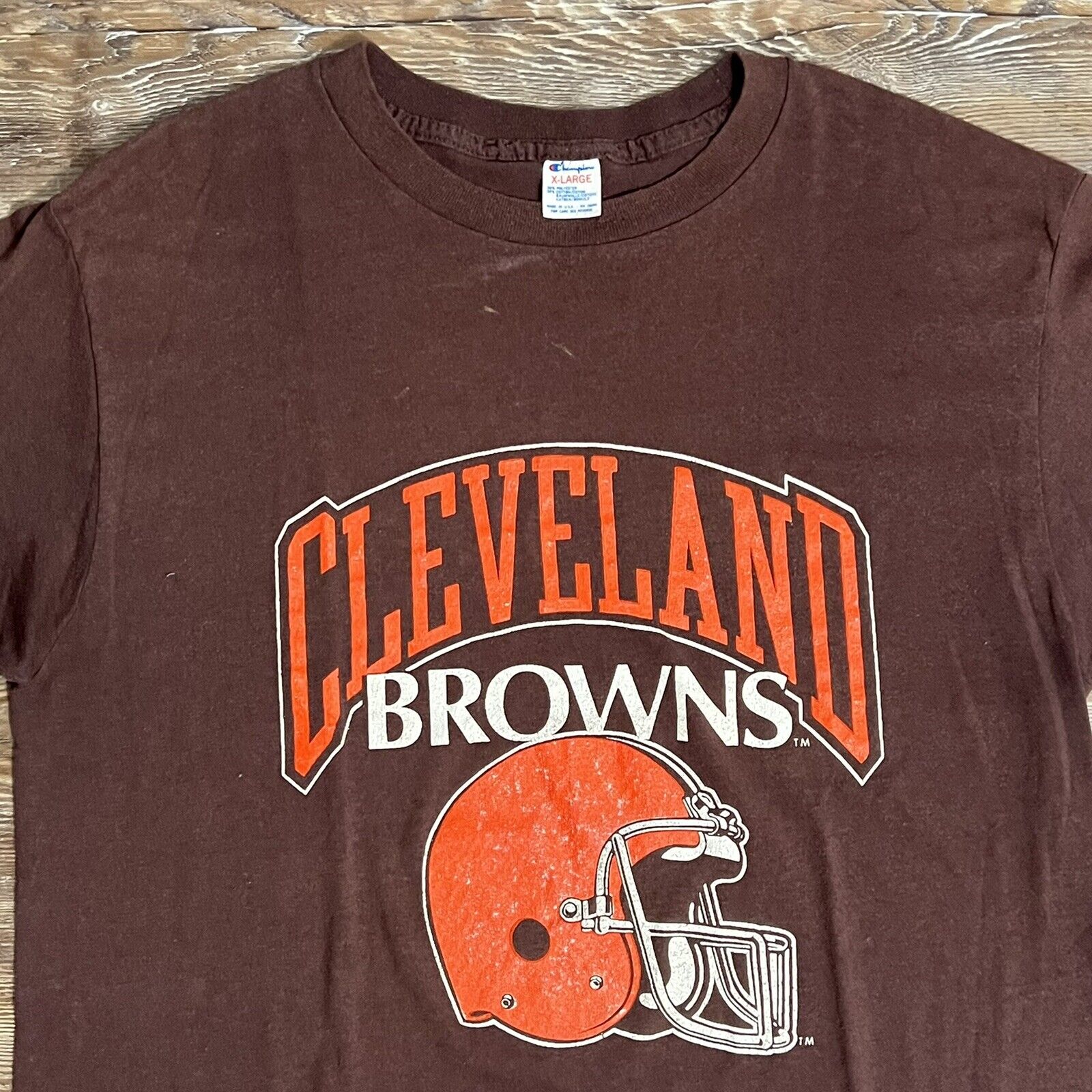 Vintage Cleveland Browns Tee Shirt Large NFL Football Champion Made In USA  Men