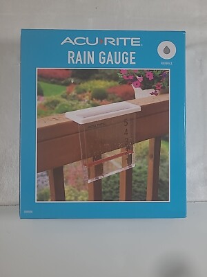 Acurite Rain Gauge Deck or Railing Mounted Waterfall Gauge