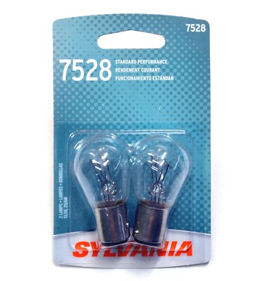 Sylvania Basic 7528 25/6W Two Bulbs Head Light Cornering Turn Replacement Stock