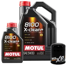 6L Motul 8100 X-CLEAN + 5W30 Wix XP Filter Motor Oil Change Kit API SN/CF