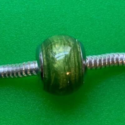 Charm Perlen für Armband 925 Sterling Silber Metallic Emaille Resin - 12-13mm