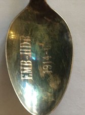 Vintage Souvenir Spoon Collectible 4.5”  EMB-HBD 1914-64