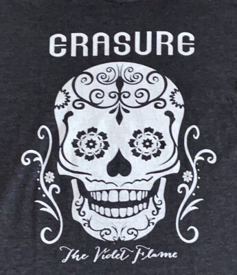 Erasure T Shirt Day Of The Dead Dia Muertos T Shirt Mens Small Concert T Shirt