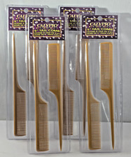 Lot of 4 Vintage Calypso Best 9 Inch Rat Tail Hair Comb 2 Pack 8 Total