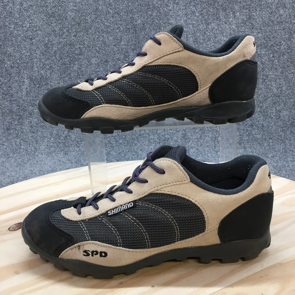 Zapatilla deportiva Shimano para mujer 39 beige con cordones ciclismo informal cómoda cuero SHM020 Foto 2 de 4