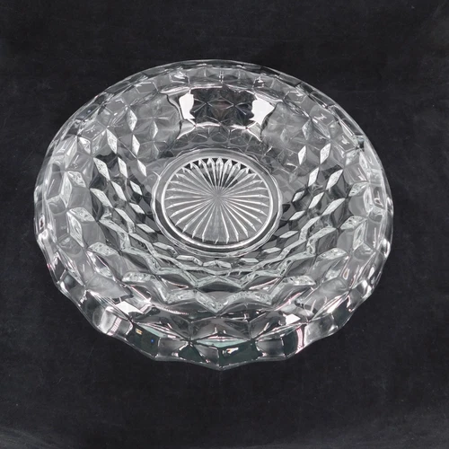 Fostoria American Clear 12" Rolled Edge Bowl Centerpiece Scalloped Vintage