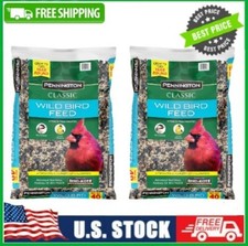 2 Bags Wild Bird Food Seed Mix Birders Blend Bulk 40lb Feed Pennington Classic