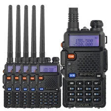 US 6x Baofeng UV-5R Dual-Band V/UHF FM Transceiver Ham Two-way Radio Scanner