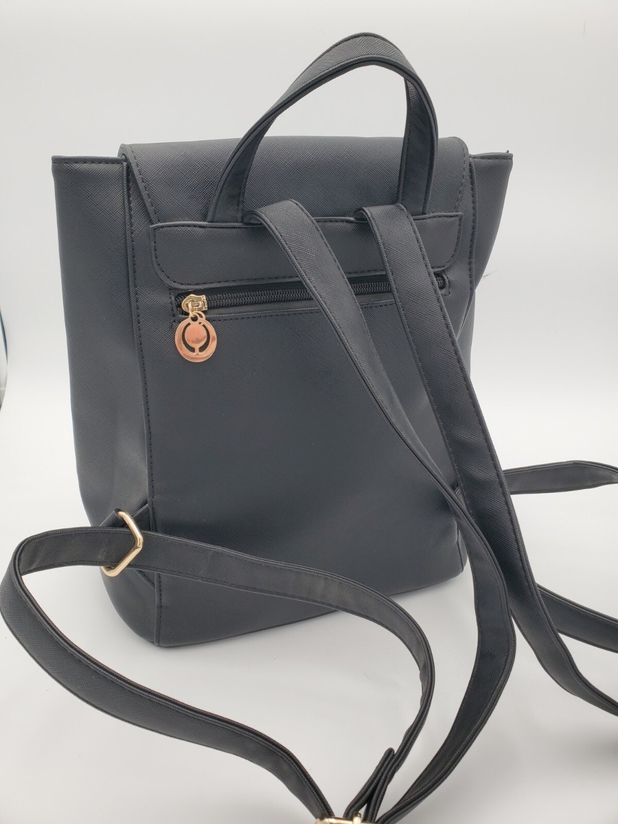 Wink Kangaroo Backpack Handbag Purse Black Drawstring New | eBay