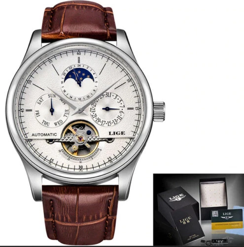 Mechanical Automatic 3 ATM Moon Phase Wristwatches