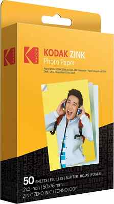 Zink 2''X3''  Photo Paper (50 Sheets) Compatible with Smile, Step, PRINT