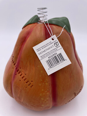 Department 56- Pumpkinseeds Orange Punked Pumpkin, Large 6 inch