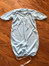 Vintage Baby Blue nightgown with draw string size 0-6 months