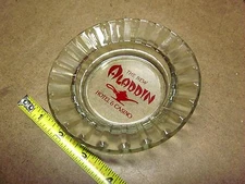 ALADDIN vtg glass ashtray LAS VEGAS defunct casino tobacciana smoking OG