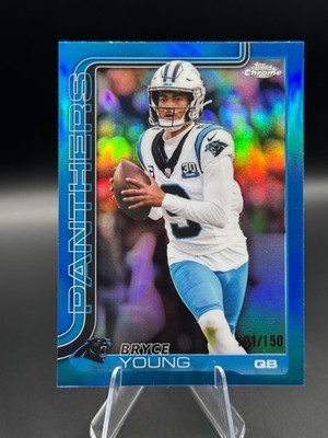 2025 Topps Chrome Bryce Young Blue Refractor /150 101/150 #40 Panthers
