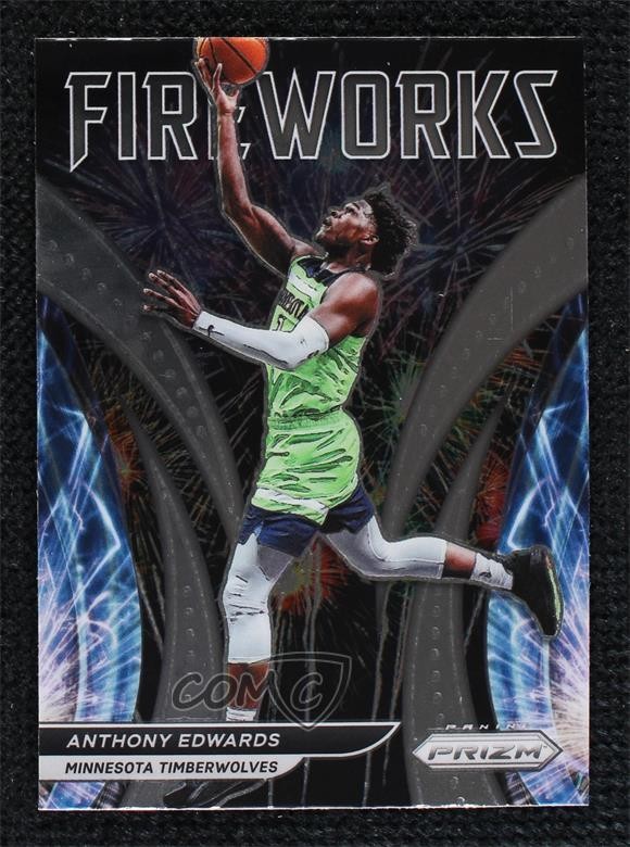2021-22 Panini Prizm Fireworks Anthony Edwards #23 9su