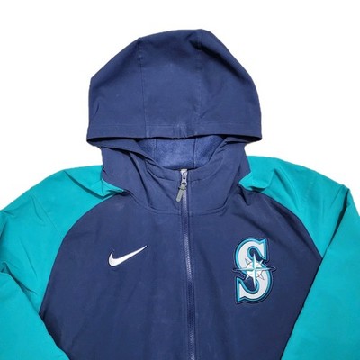 SEATTLE MARINERS Jacket Men 3XL Blue NIKE THERMA-FIT Hooded Full